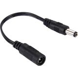 Koodmax - Toshiba 6.3*3.0mm Erkek To 5.5*2.1mm Dişi Soket Şarj Çevirici Güç Adaptör Kablosu - Siyah