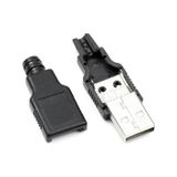 Koodmax Usb A Erkek Konnektör - Lehim Tipi - Plastik - Usb Erkek Soket - 10 Adet