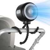 Koonie Bebek için Esnek Tripod Klipsli Salınımlı Bebek Arabası Fanı, 2000 Mah Şarj Edilebilir Pille Çalışan Vantilatör, 3 Hızlı, Seyahat için Taşınabilir USB Fan, Araba Koltuğu, Çalışma Masası,