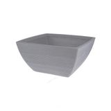 Koopman International Yivli Gri Plastik Kare Saksı G 52 Cm D 52 Cm Y 25 Cm