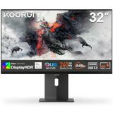 Kooruı S3241xo 32 İnç Oyun Monitörü, Qd-Oled Uhd 3840 * 2160P, 240Hz 0,03 Ms Pc Ekranı, %100 Srgb %99 Dcı-P3 280Cd/M², Hdr True Black 400, Uyarlanabilir Senkronizasyon, 2Xhdmı 2.1/1Xdp1.4, Usb-C(90W)