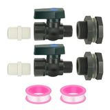 Koparion 2'li Paket Yağmur Namlusu Tıkaç Seti, PVC Su Varili Saptırıcı Kiti, 3/4 "Yağmur Namlusu Vanası, Bölme Bağlantılı Hortum Musluk Adaptörü ve Su Tankları, Bahçe Varilleri, Akvaryumlar, Havuzlar için