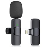 Kopdkes Profesyonel kablosuz yaka mikrofonu iPhone iPad, Plug-Play 2.4G Ultra Düşük Gecikme-Dahili Gürültü Azaltma Çip Yaka Mikrofon Röportaj, Podcast, Vlog, YouTube
