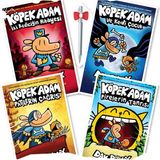 Köpek Adam: İki Kediciğin Hikayesi - Köpek Adam ve Kedi Çocuk - Köpek Adam: Patilerin Çağrısı - Köpek Adam: Pirelerin Tanrısı - Dav Pilkey + Tükenmez Kalem