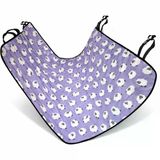 Köpek Araba Koltuk Örtüsü | Su Geçirmez - Lila Kuzu Desenli