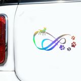 Köpek Ayak Izi Motosiklet Araba Çıkartmaları Oto Sticker 1
