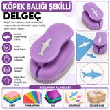Köpek Balığı Şekilli Orta Boy Şekilli Delgeç | Kağıt Fon Kartonu Eva Delgeç | Scrapbook Hobi Delgeci