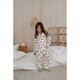 Köpek Baskılı Yaka Detaylı Çocuk Pijama Takımı