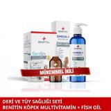Köpek Deri Ve Tüy Sağlığı Seti Tüy Dökümü Önleyici Benitin + Fish Oil (Biotin ve Omega 3-6) - 1 Adet - Hardal