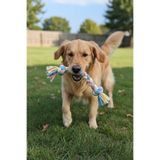 Köpek Isırma Oyuncağı Diş Kaşıma Çiğneme Kemirme Halatı Çekiştirme At Getir Oyun Kaşıyıcı Stres İpi (Pembe-Mavi-Sarı)