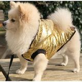 Köpek Kıyafeti-Köpek Mont-Su Geçirmez- Astarlı-Çırtçırtlı-Altın-Sarı-Elyaf Dolgulu (XX-Large)