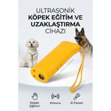 Köpek Kovucu Ultrasonik Eğitim Cihazı Led Fenerli Taşınabilir Sarı Yardımcı Ürün