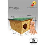 Köpek Kulübesi Greenroof L - Kedi Köpek Kulübesi Ahşap Kulübe