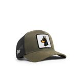Köpek Logolu Cordura Haki-Siyah Trucker Şapka