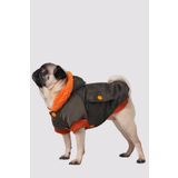 Köpek Mont, Forest Design Haki Su Geçirmez Köpek Montu, Köpek Yağmurluğu, Küçük Irk Köpek Kıyafeti (Large)