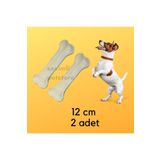 Köpek Ödülü Sığır Derisi Pres Kemik 12 Cm 2 Li
