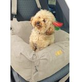 Köpek Oto Koltuğu-Seyahat Koltuğu-ayarlanabilir Çift Kordon-Kedi Yatağı-taşınabilir (Bej Xlarge)
