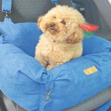 Köpek Oto Koltuğu- Seyahat Koltuğu-ayarlanabilir Çift Kordon- Kedi Yatağı-taşınabilir(Lacivert XLarge)