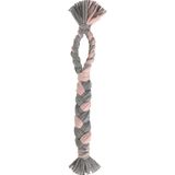 Köpek Oyuncağı Düğümlü Halat Diş İpi 4 cm-40 cm Pembe-Gri