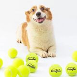 Köpek Oyuncağı Tenis Topu 2'Li Büyük Boy – Dayanıklı Kauçuk İç Yapı, Diş Dostu Yumuşak Keçe Kaplama, Suya Dayanıklı, Hafif Ve Esnek Yapı – Küçük Ve Orta Irk Köpekler İçin Getir-Oyunu Topu