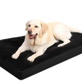 Köpek Sandığı Yatak Su Geçirmez Deluxe Peluş Köpek Yatakları Çıkarılabilir Yıkanabilir Kapaklı Kaymaz Alt Evcil Hayvan Uyku Yatağı, Büyük, Orta, Jumbo, Küçük Köpekler için, 23 x 17 inç, Siyah