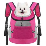 Köpek Sırt Çantası Taşıyıcı, Kedi Küçük Köpekler için Ön Göğüs Taşıyıcı, Seyahat için Evcil Hayvan Taşıma Çantası Yürüyüş Bisiklet Açık Gül S