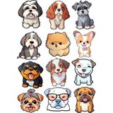 Köpek Sticker Telefon Laptop Notebook Tablet Defter Matara Stiker Etiket ST1069