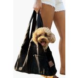Köpek Taşıma Çantası, Jean, Köpek Seyahat Çantası Siyah 0-8Kg