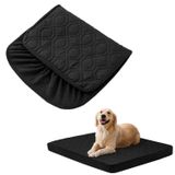 Köpek Yatak Örtüleri Yedek Yıkanabilir - Su Geçirmez Köpek Yatak Örtüleri Kapitone, Su Emilebilir Evcil Hayvan Yavrusu Yatak Örtüsü, Köpek Kedi için, Kapak Sadece 70 U x 180 G x 150 Y Y Siyah
