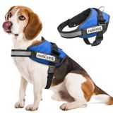 Köpek Yelek Koşum, Nobleza Reflektörlü Çekme Yok Köpek Koşum Takımı Saplı ve Yumuşak Dolgulu, Küçük Orta Büyük Irklar için Köpekler için Ayarlanabilir Kolay Kavrama Koşum Takımı (Mavi, M)