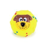 Köpek Yüzü Şekilli Öten Köpek Oyuncağı 6.5 Cm Sarı