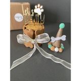 Köpekler Için Doğum Günü Seti-gold Paw Kit- Doğum Günü Pastası,pati Tasarımlı Süs,doğum Günü Şapkası