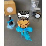 Köpekler Için Doğum Günü Seti- Happy Kit- Doğum Günü Pastası, Kemik Tasarımlı Süs, Doğum Günü Şapka
