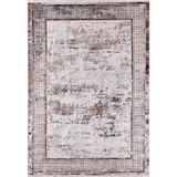 Kopeysk Bej Çerçeveli Modern Geometrik Etnik Desenli Boho Makinada Yıkanabilir Hafif Hav Toz Vermez Leke Tutmaz Kaymaz Taban Dijital Makine Baskı Halı Oturma Odası Salon Yolluk Koridor Mutfak Halısı