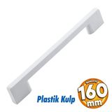 Köprü 160 Mm (Sert Plastik) Beyaz Mobilya Mutfak Çekmece Dolabı Dolap Kapak Kulbu Kulpu Kulpları