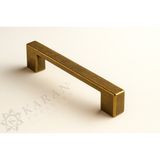 Köprü Eskitme Sarı Metal Kulp 96-128MM / 160-192MM Çift Delikli, Dolap, Çekmece, Mutfak Kulbu - Antik Sarı
