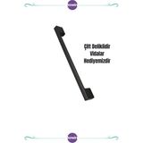 Köprü Mat Metal Kulp 96 mm Vidalı Dolap, Komodin, Vestiyer, Vida Hediye Siyah 9 cm 10 cm uyumlu - 96mm