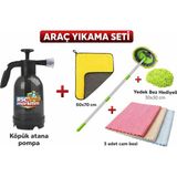 Köpük Atan Pompa/araba Yıkama Mop Yedek Bezli / Mikrofiber Araç Kurulama Bezi 50*70/ 3`lü Cam Bezi - Siyah
