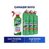Köpük Çamaşır Suyu Çam Ferahlığı 450 ml X1 + Çamaşır Suyu Dağ Esintisi 750 ml X3