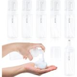 Köpük Pompa Şişesi 5.5oz/150ml Şeffaf Boş Köpük Şişe Pompası, Sabun için Seyahat Köpüğü Şişesi, Şampuan, Temizleme Köpüğü Dispenseri Şişesi Doldurulabilir (6'lı Paket)