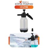 Köpük Pompası 1.5 Litre Basınçlı Sprey Şişe Araç Yıkama Köpük Aparatı