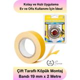 #Köpükbant 5 Kg Çift Taraflı Köpük Montaj Bandı 19Mm 2 Metre Güçlü Yapışkan Duvar Bant Beyaz Çerçeve Ayna Poster Dekoras