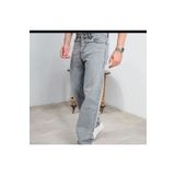 KOPYA - Erkek Baggy Fly Loose Fit Jeansi Kemer Arkası Lastikli Kot Pantolon