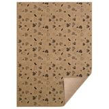 KORALL FIXALL Kraft Hediyelik Ambalaj Kağıdı Kalın 70x100 Cm. 10 Adet Kalp Desenli