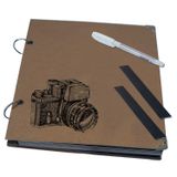 KORALL FOTOĞRAF MAKİNASI TEMALI ALBÜM ANI DEFTERİ KRAFT KAPAK