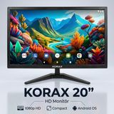 Korax 20" 1600x900 60Hz Slim Bezel LED Masaüstü Monitör (İnce Çerçeve)