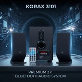 Korax 3101 2+1 Bluetooth Ses Sistemi - Ofis, Ev, Kafe Için Subwoofer Hoparlör (Usb/sd/aux/fm Radyo)