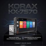 Korax KX-7570 Double Din Dokunmatik Ekran Araç Multimedya Teyp - Bluetooth, Mp5, Fm Radyo
