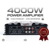 Korax KX-AB-460 4 Kanal Oto Amfi - 4000W Max, 60Wx4 RMS, Köprülenebilir AB Sınıfı Araç Amplifikatörü, 2 Yıl Garanti