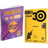 Koray Varol Akademi 8.Sınıf İngilizce İlk Dönem Denemeleri - Hız Yayınları LGS İngilizce 30'lu Deneme 2'li Set